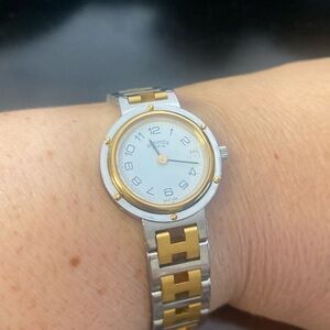 Hermes clipper watch 2 tone